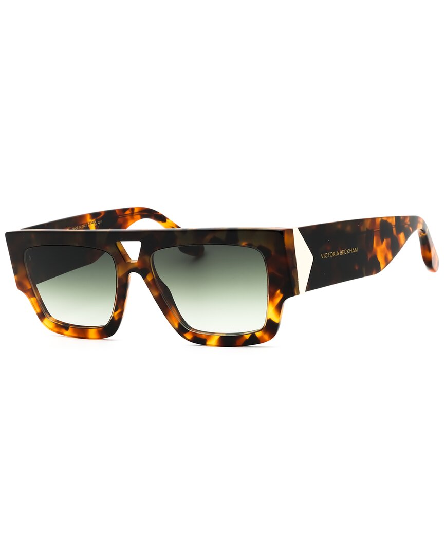 Victoria Beckham Vb Monogram 51mm Rectangular Sunglasses In Brown