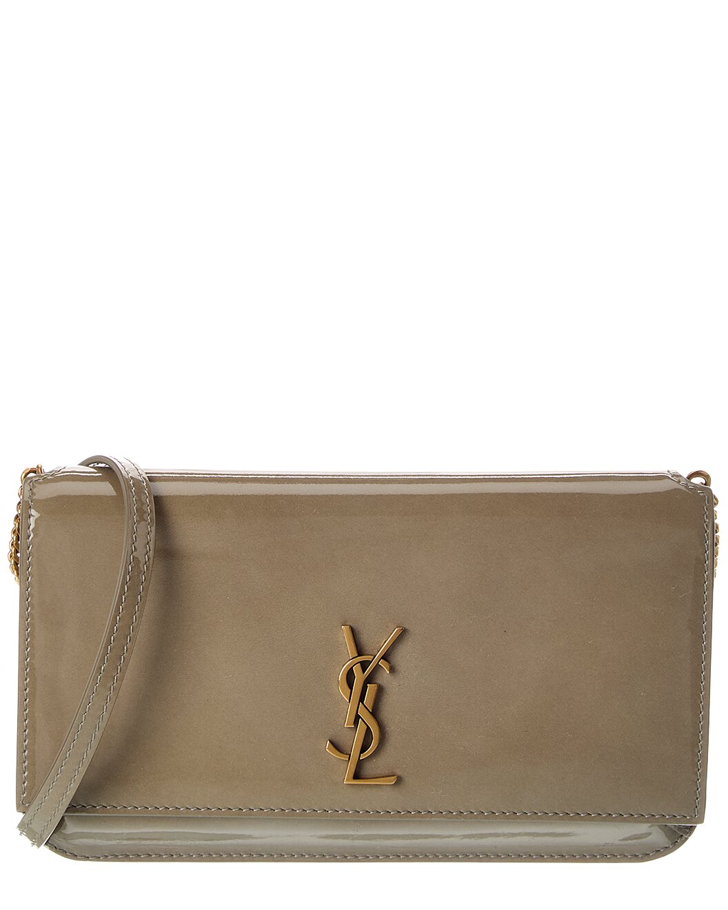 Monogram Patent Phone Holder With Chain