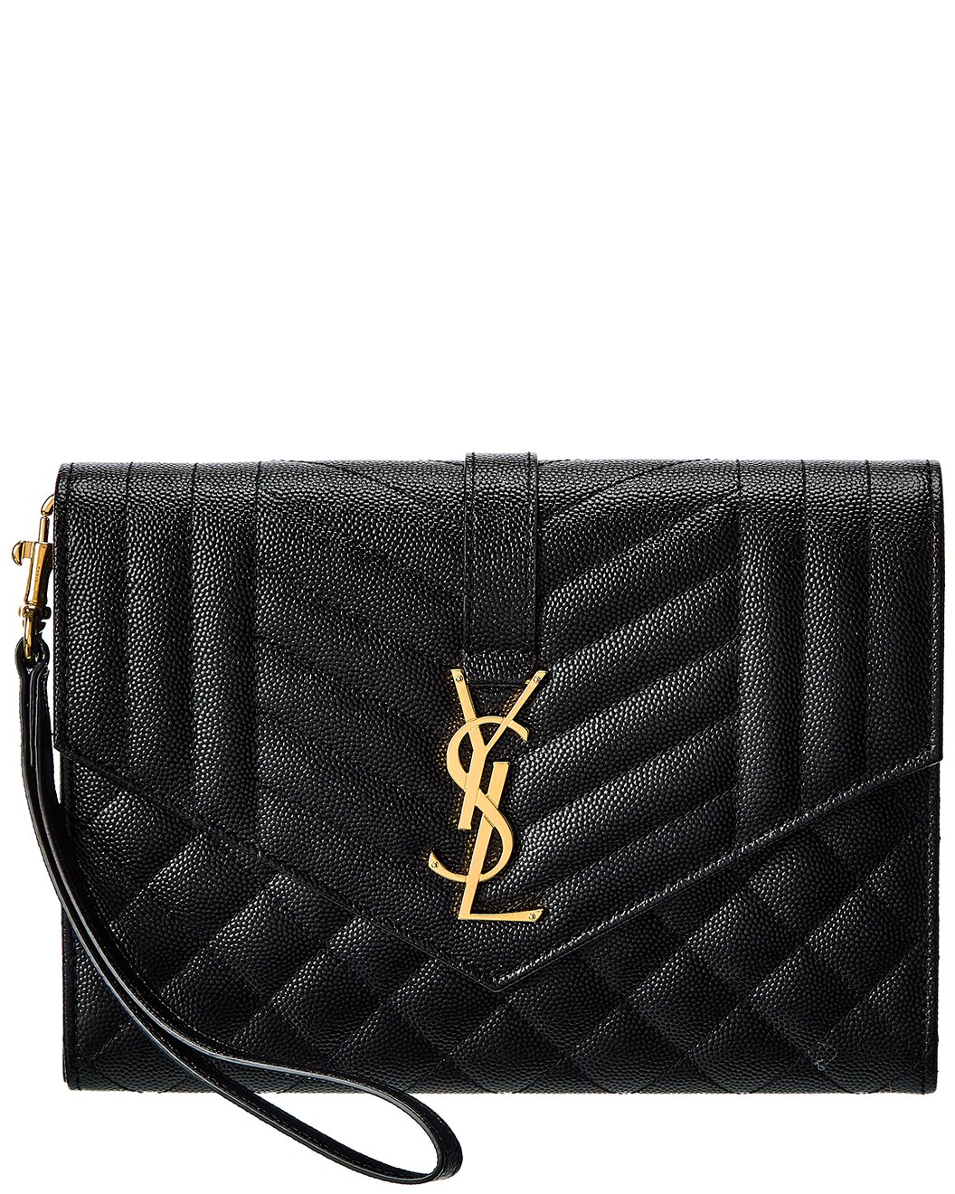 Monogram Leather Clutch