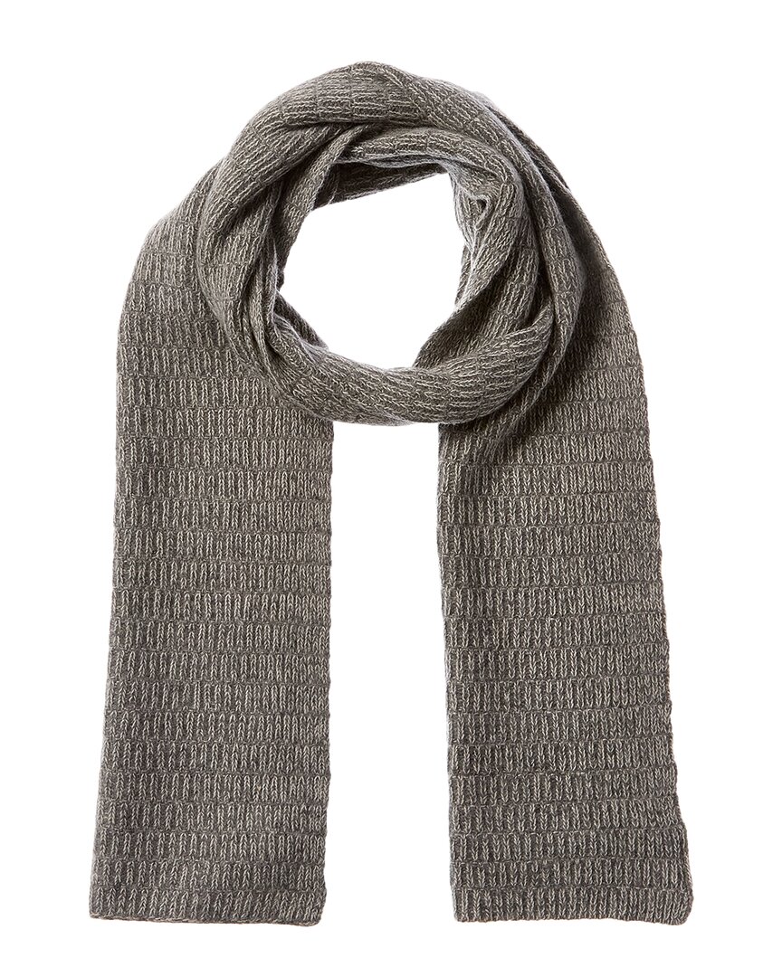 Portolano Ribbed Wool & Cashmere-blend Scarf In White