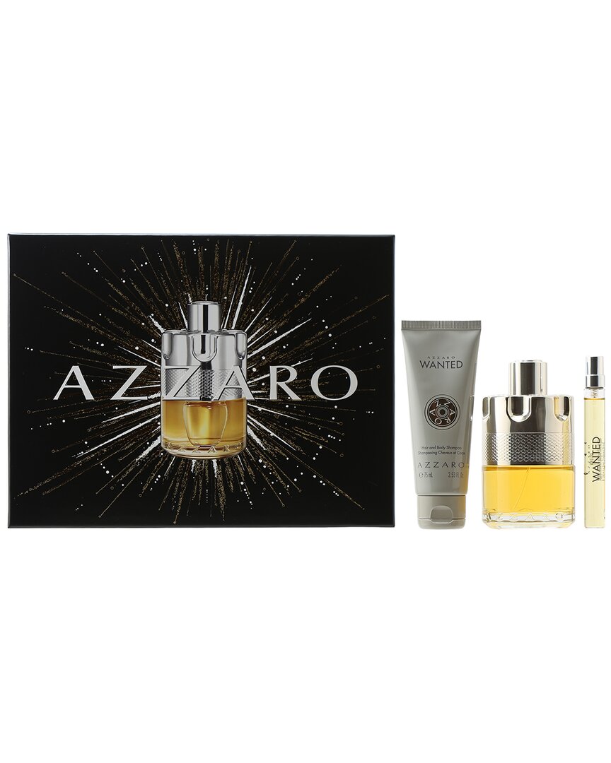 Azzaro Men's Wanted 3pc Set In Transparent