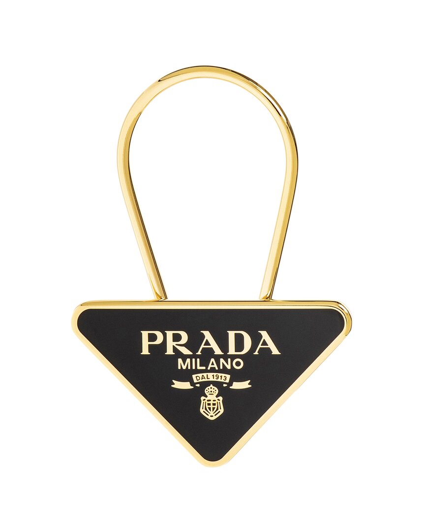 Prada Women's Steel Keyring In Metallic