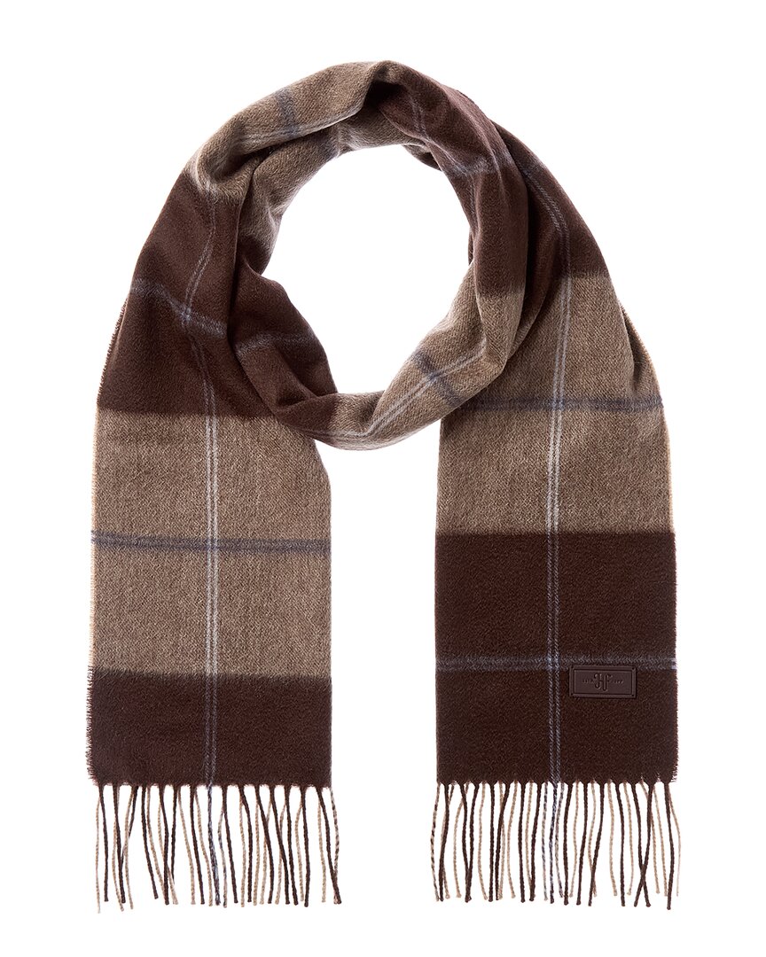 Hickey Freeman Cashmere Scarf In Brown