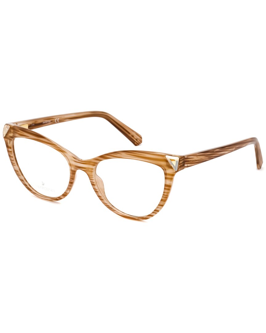 Shop Swarovski Women's Sk5268 51mm Optical Frames In Brown