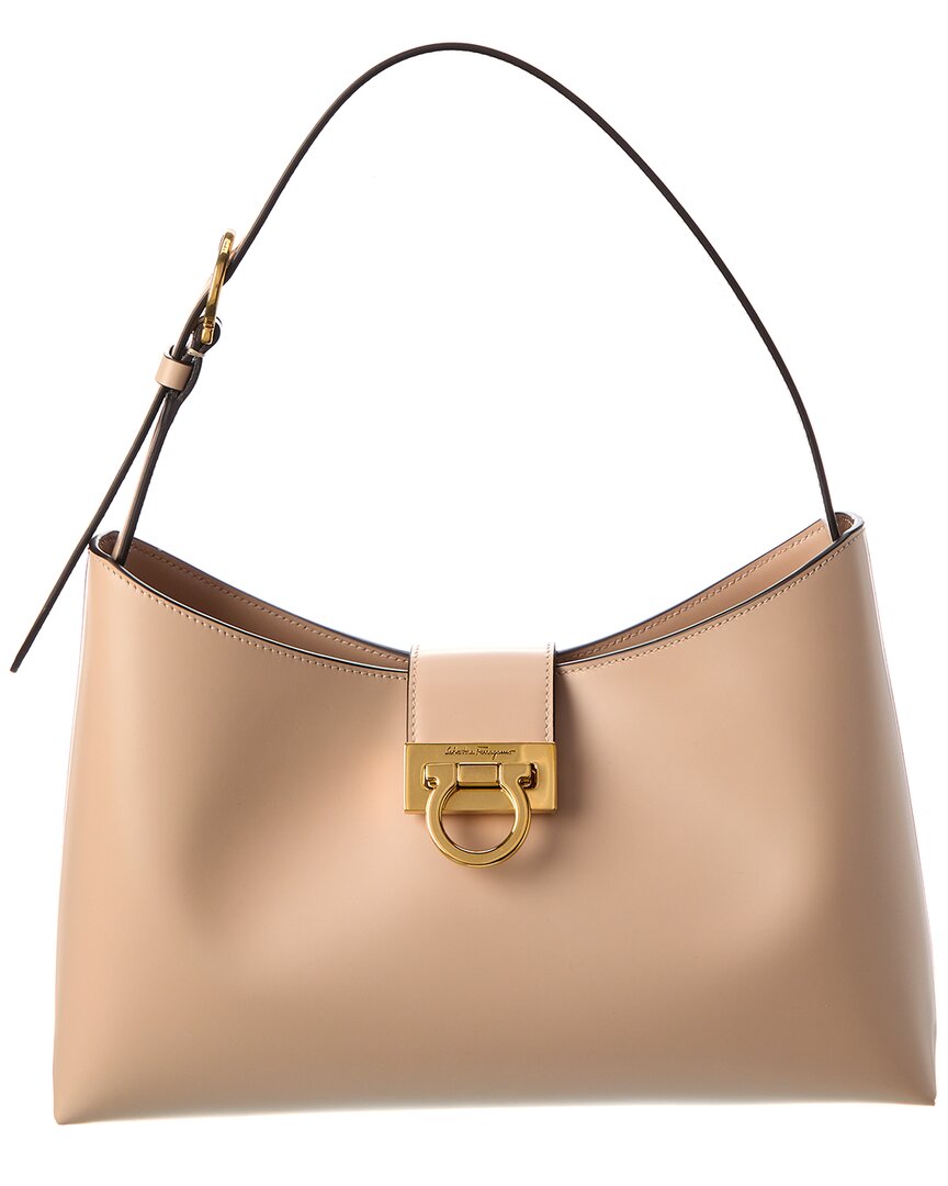 Ferragamo Small Leather Hobo Shoulder Bag