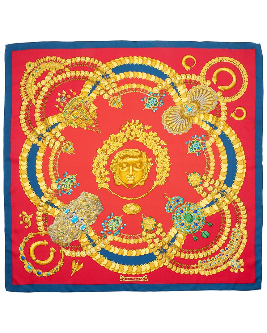 Pre-owned Louis Vuitton Hermes Silk Kosmima 90cm Scarf (authentic Pre-loved)