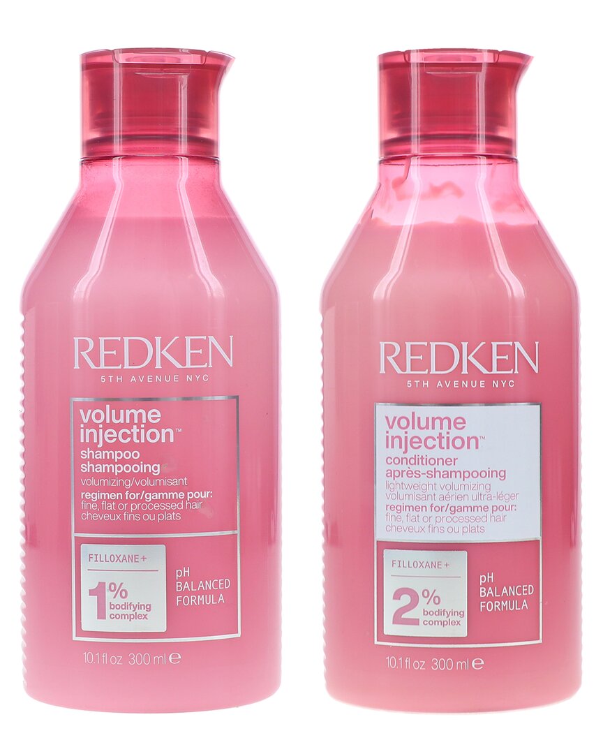 Redken Unisex 10oz Volume Injection Shampoo & Conditioner Combo In White