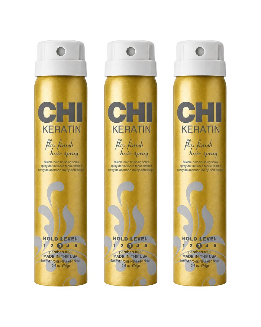 Chi Keratin Flex Finish Hair Spray - Pack Of 3