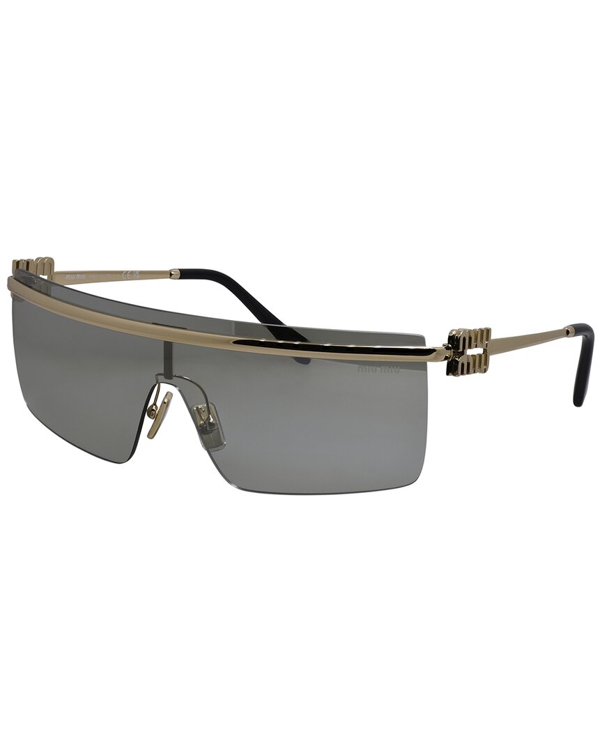 Miu Miu Mask-frame Sunglasses In Gray