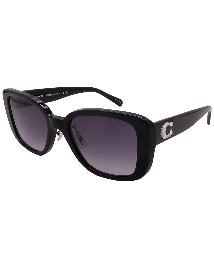 Coach Women's Hc8352 54mm Sunglasses In Black