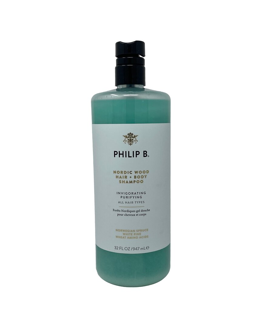 Philip B . Unisex 32oz Nordic Wood Hair + Body Shampoo