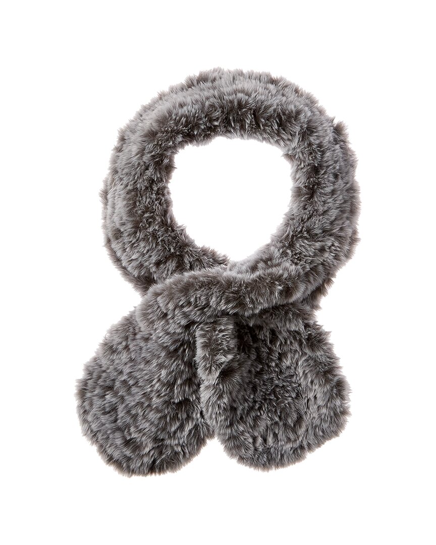 Surell Accessories Ruffle Scarf In Grey