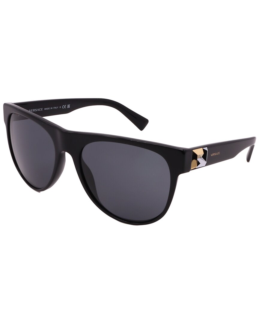 Shop Versace Unisex Ve4346 57mm Sunglasses In Black