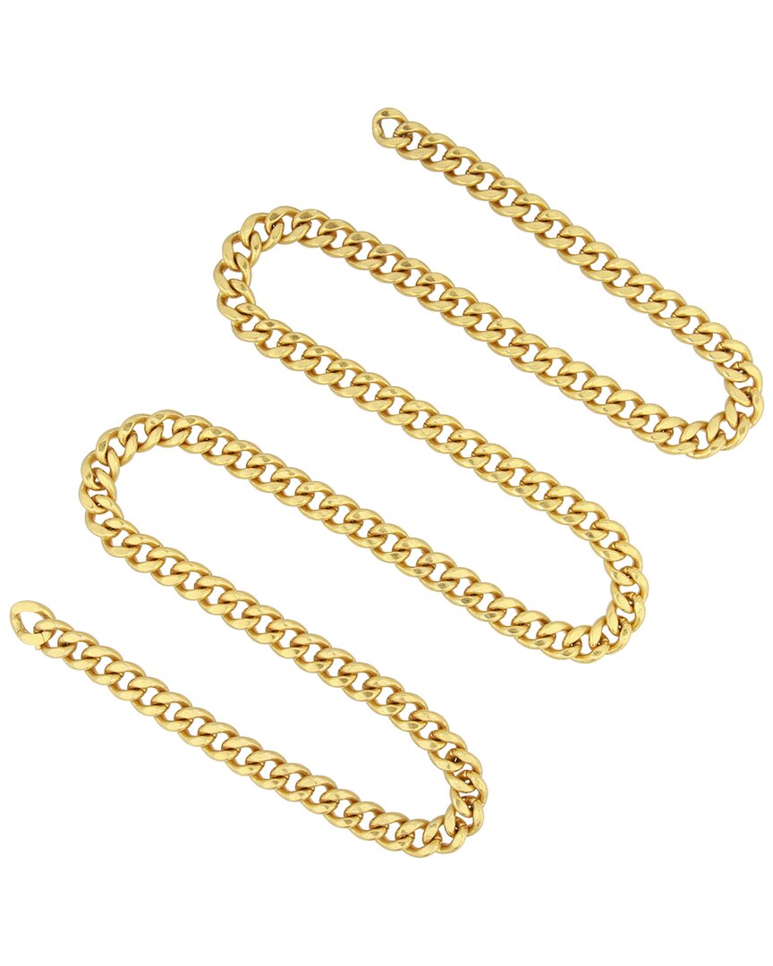 Bottega Veneta Intrecciato Woven Leather Chain Strap In Gold