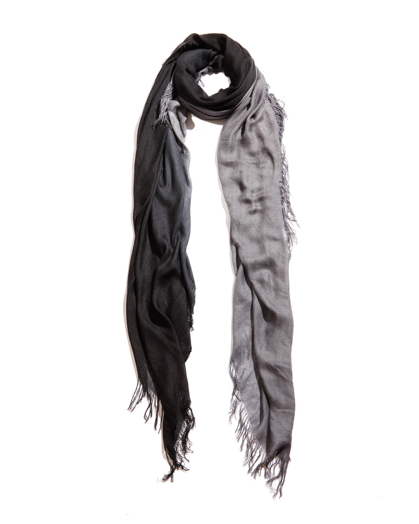 Blue Pacific Ombre Tissue Cashmere-blend Scarf In Gray