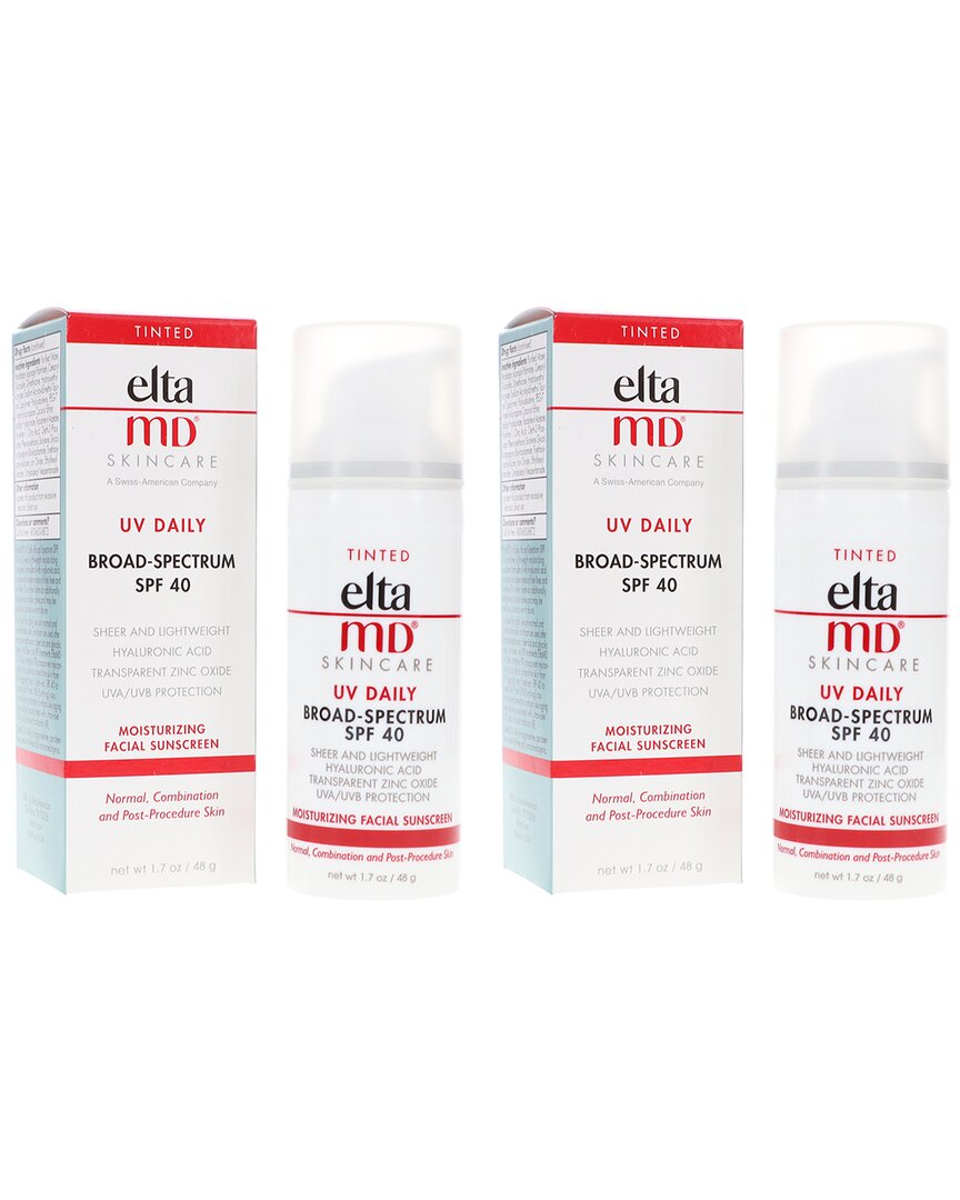 Eltamd 2 Pack Uv Daily Tinted Broad-spectrum Spf40 1.7oz Pump
