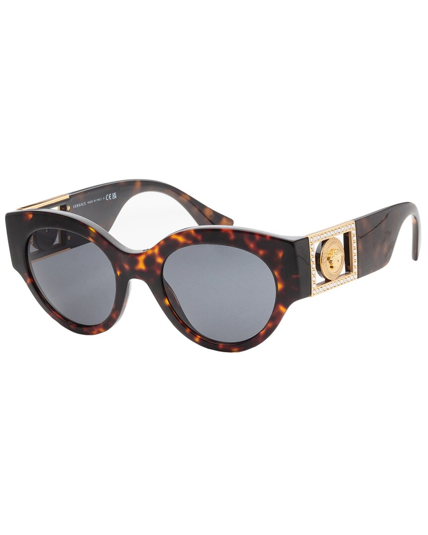 Versace Dnu Dupe  Women's Ve4438b 52mm Sunglasses In Brown