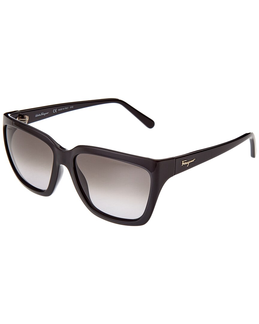 Shop Ferragamo Women's Sf1018s 59mm Sunglasses In Black