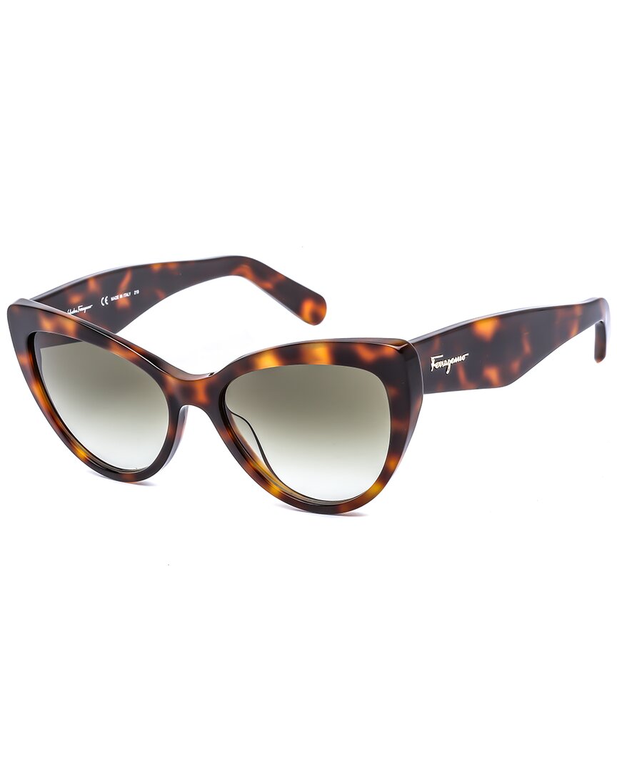 Shop Ferragamo Women's Sf930s 56mm Sunglasses In Brown