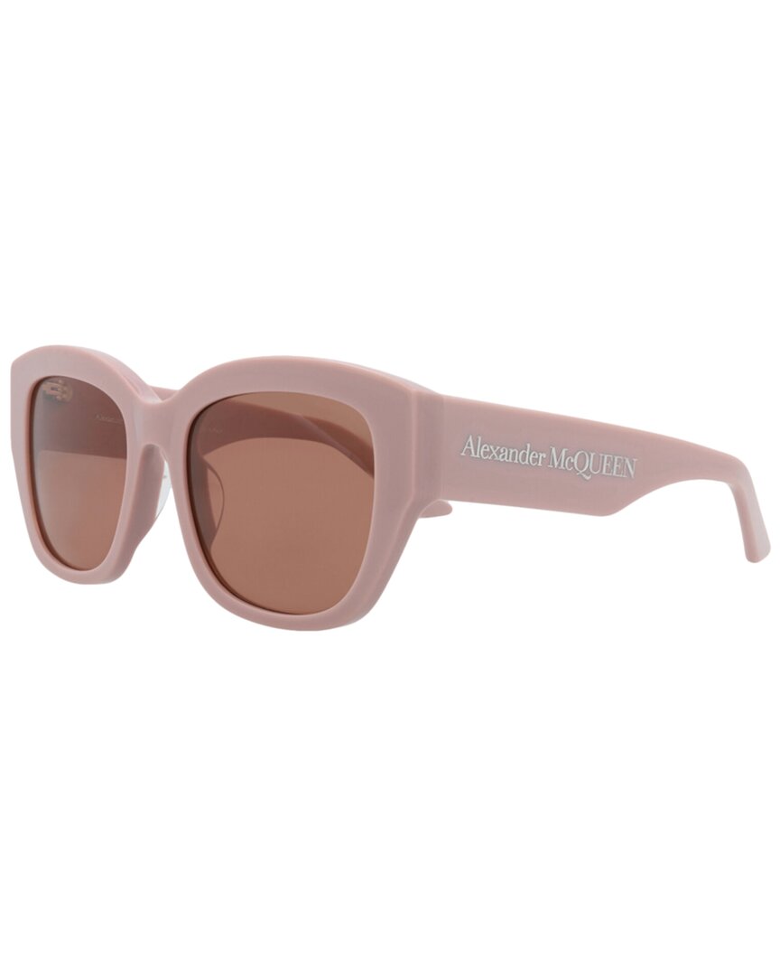 Alexander Mcqueen Square-frame Recycled Acetate Sunglasses In Brown