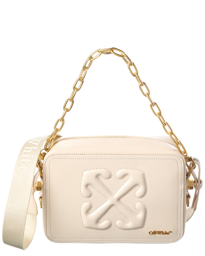 Off-white Medium Leather Camera Bag In Pink