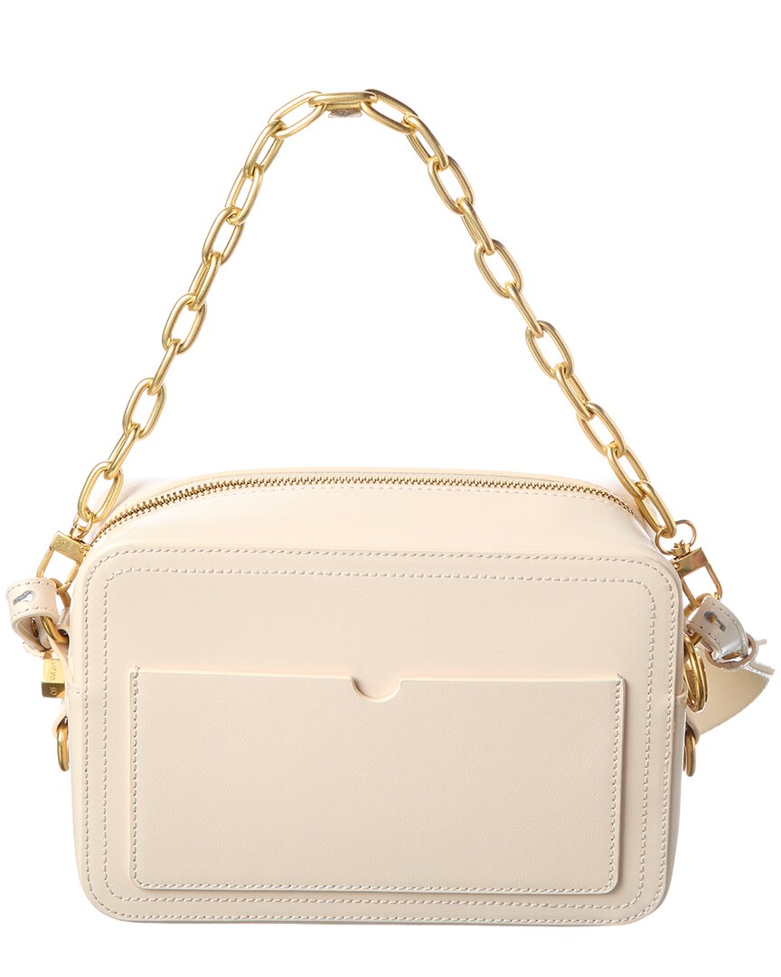 Off-white Medium Leather Camera Bag In Pink