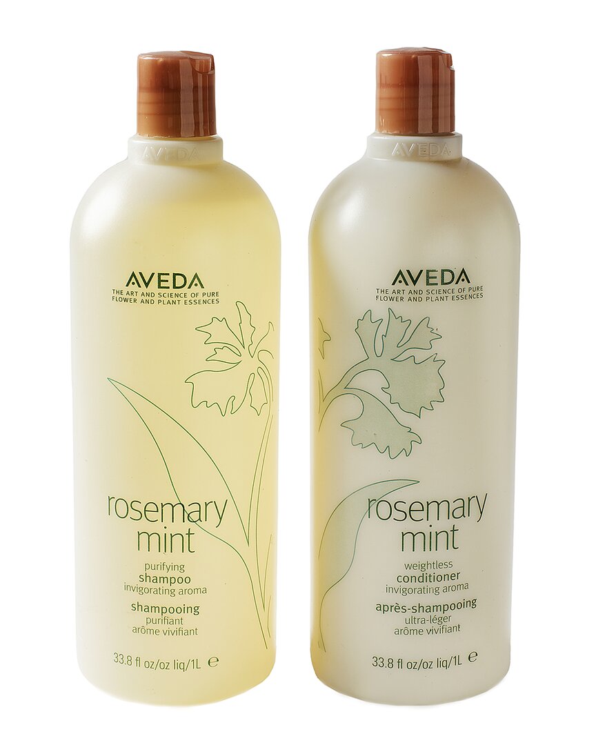 Aveda Rosemary Mint Purifying Shampoo & Weightless Conditioner Liter Duo