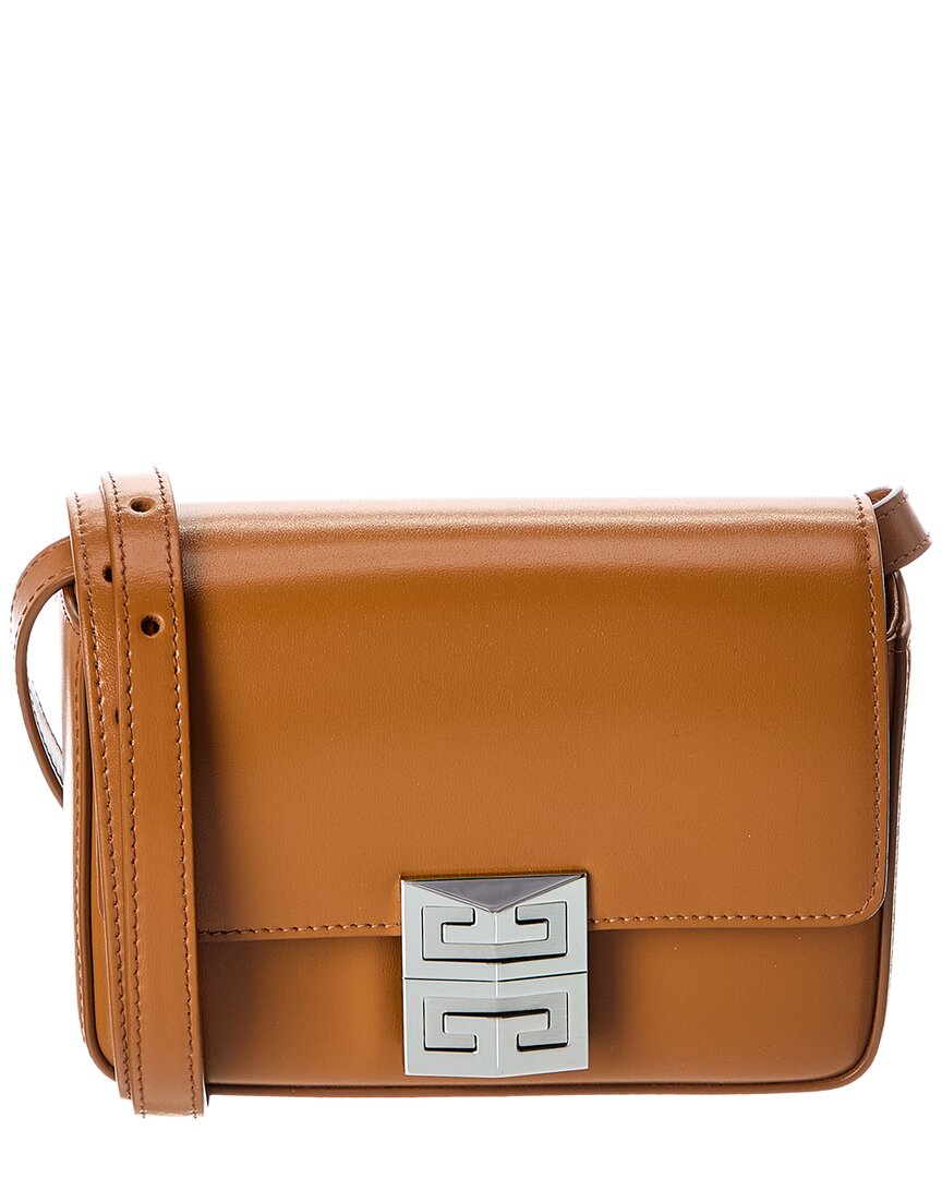 Givenchy 4g Small Leather Crossbody In Brown