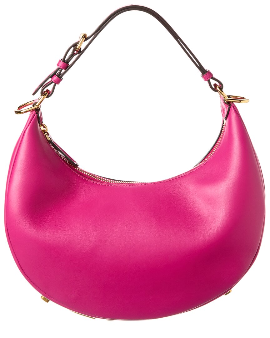 Shop Fendi Graphy Small Leather Hobo Bag In Pink