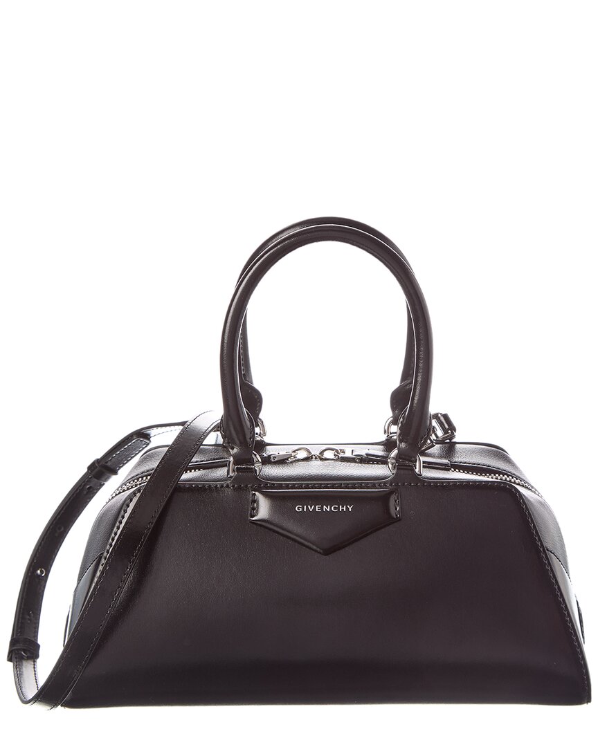 Givenchy Antigona East-west Small Leather Shoulder Bag In Black