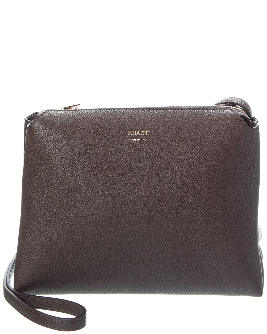 Khaite Lina Medium Leather Crossbody In Brown
