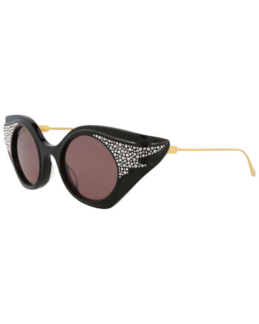 Gucci Womens Gc002002 Gg1327s Round-frame Polyamide Sunglasses Black In Black
