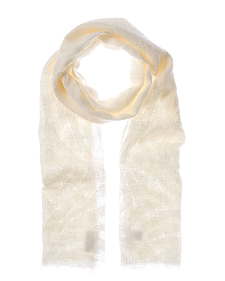 Brunello Cucinelli Linen Scarf In White