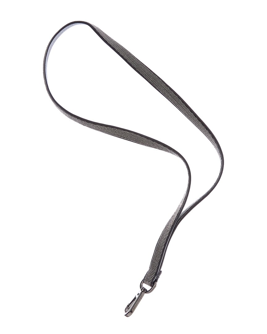 Brunello Cucinelli Leather Strap In Black