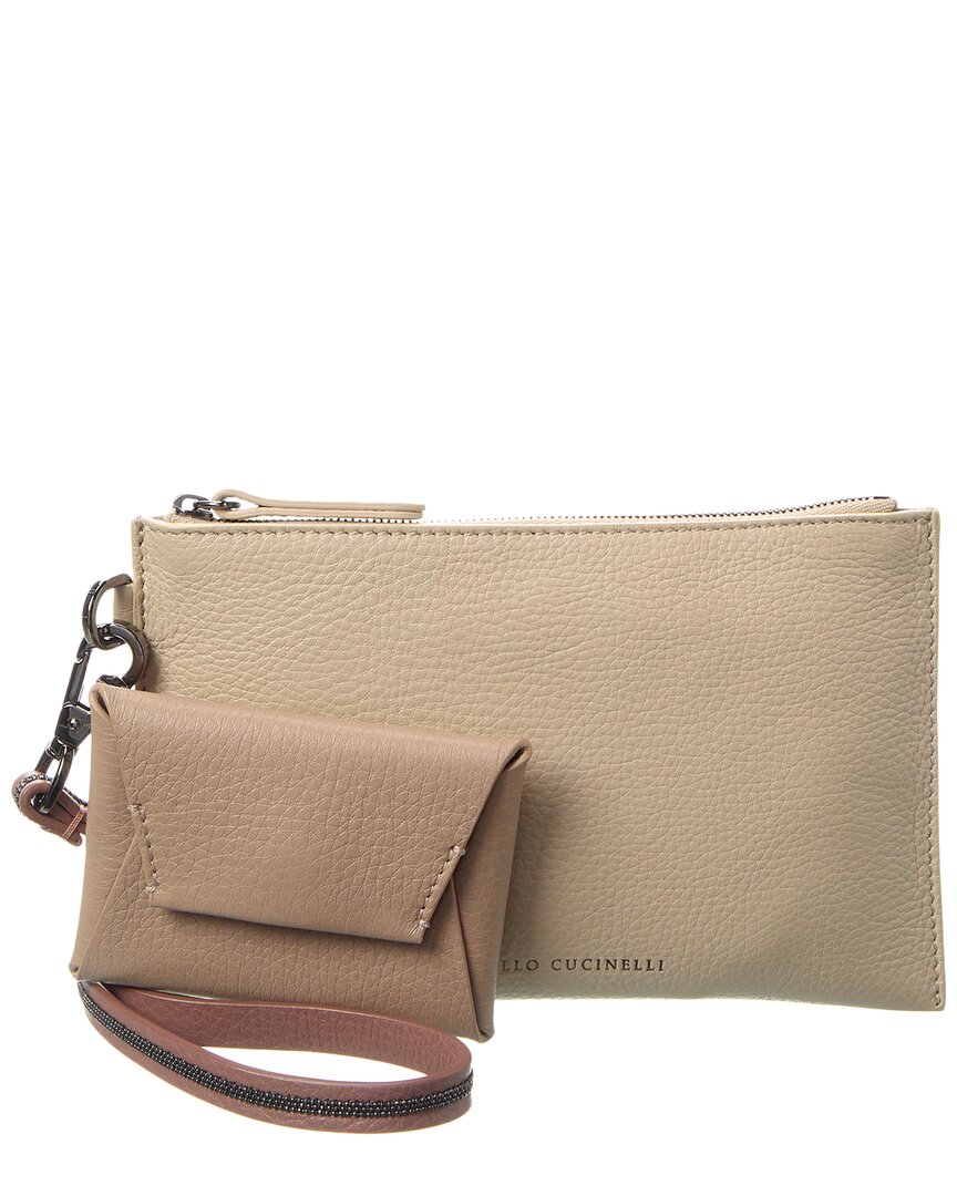 Brunello Cucinelli Leather Pouches
