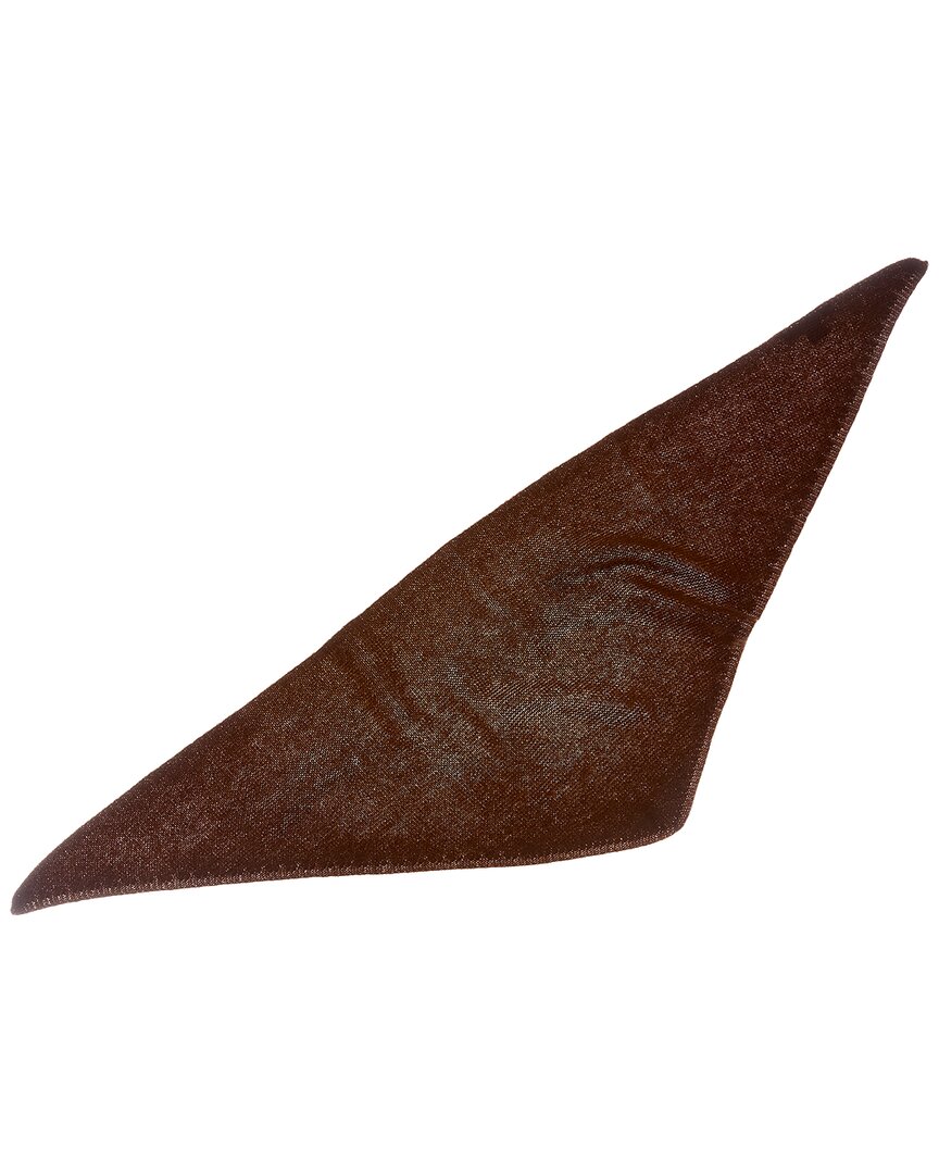 Sofia Cashmere Sofiacashmere Links Stitch Cashmere Bandana In Brown