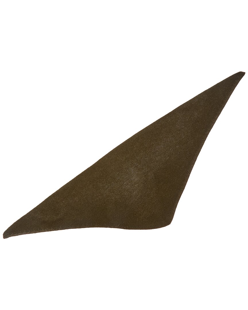 Sofia Cashmere Sofiacashmere Links Stitch Cashmere Bandana In Green