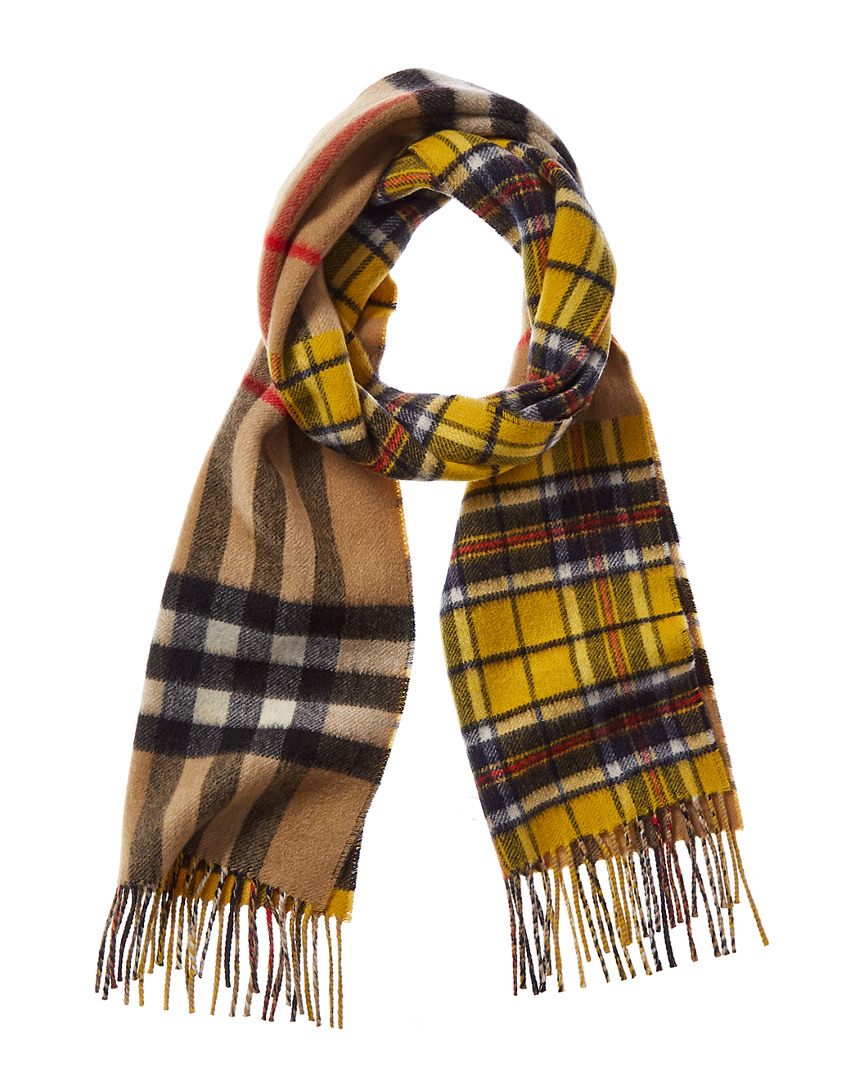 Burberry Vintage Check Cashmere & Wool-Blend Scarf Men's | eBay