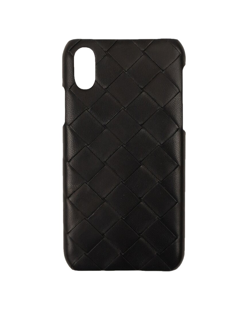 Bottega Veneta Leather Iphone X/xs Case In Black