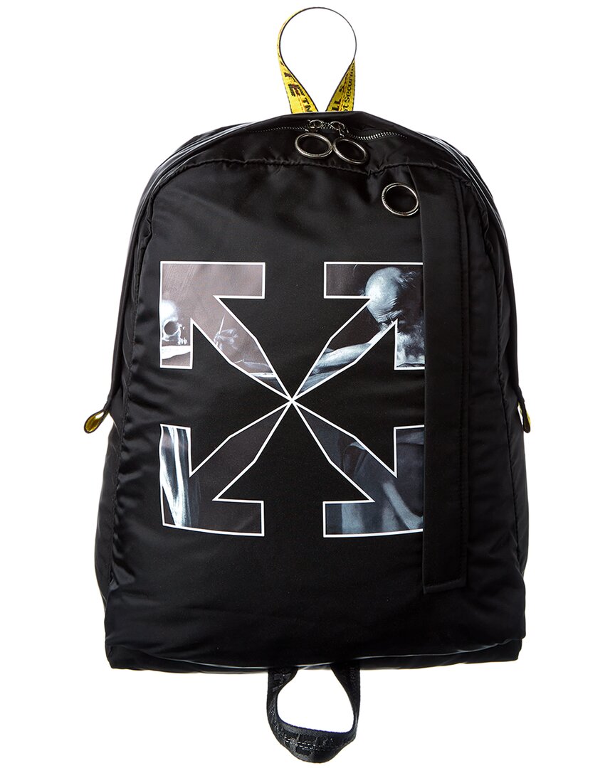 Off-white Arrows Easy Nylon Backpack In Black