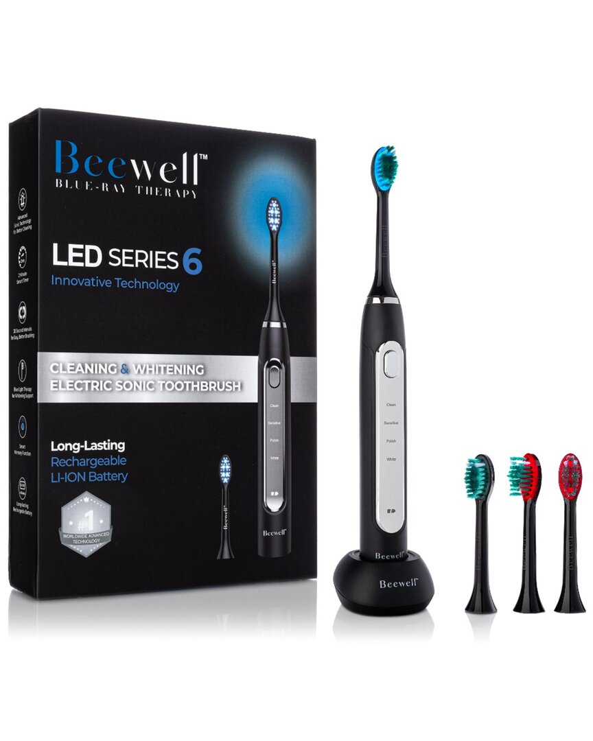 Beewell Whitening Electric Sonic 4-in-1 Toothbrush In Black