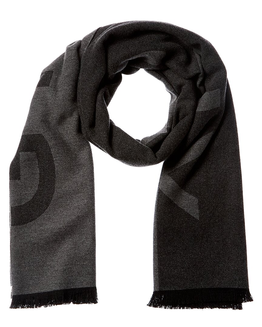 Givenchy Oblong Silk & Wool-blend Scarf In Grey