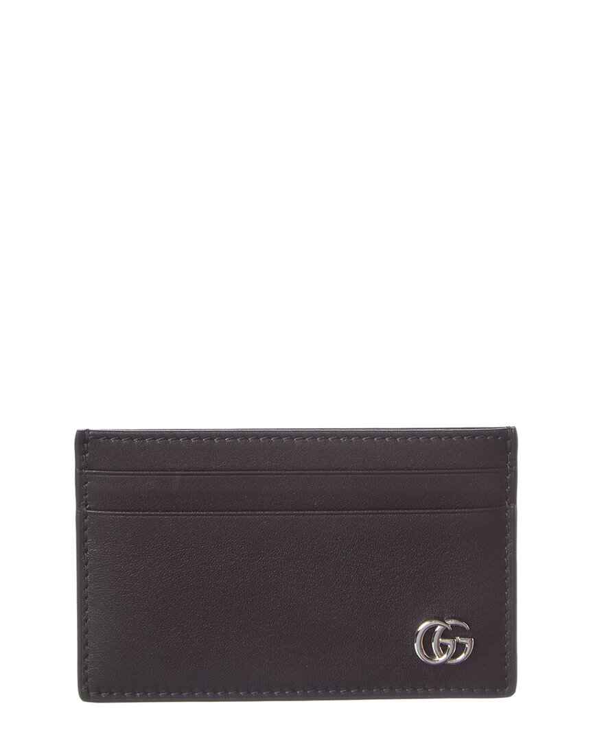 Gucci Gg Marmont Leather Card Case In Black