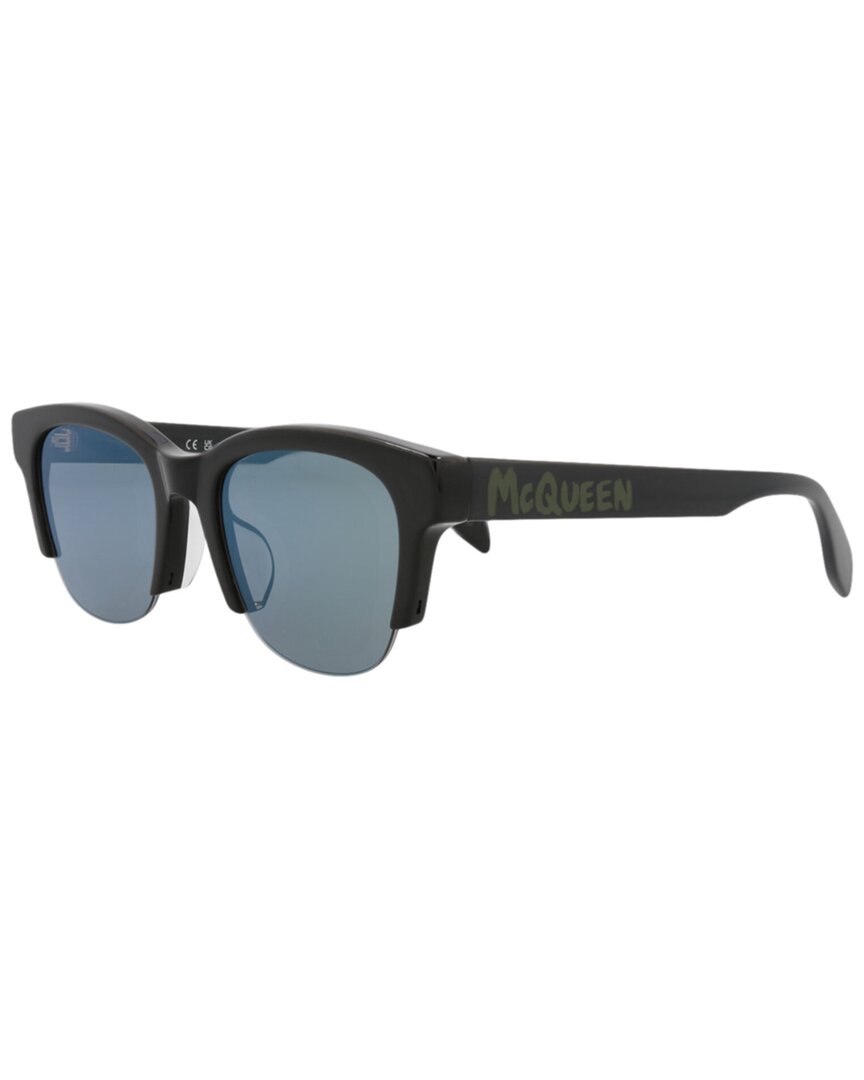 Alexander Mcqueen Women's Am0406sa 54mm Sunglasses In Blue