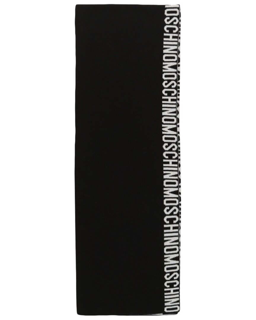 Moschino Wool Scarf In Black