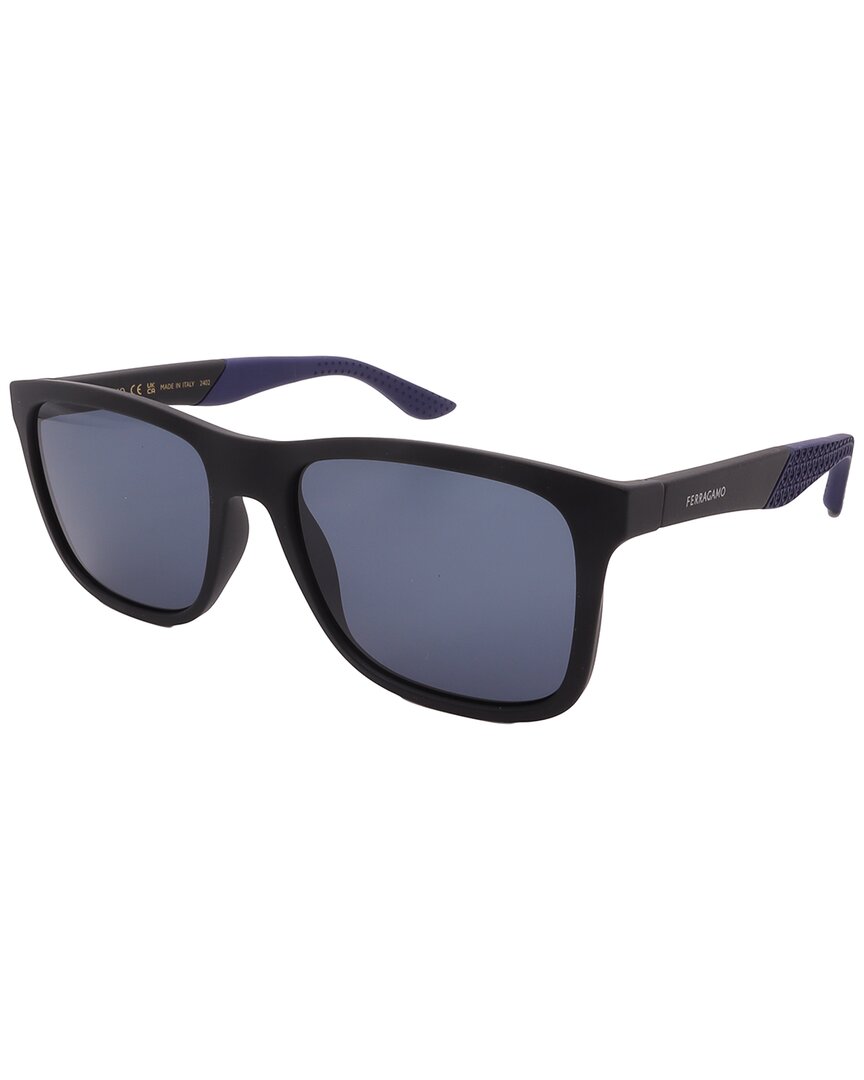 Ferragamo Rectangular Men's Sunglasses In Black