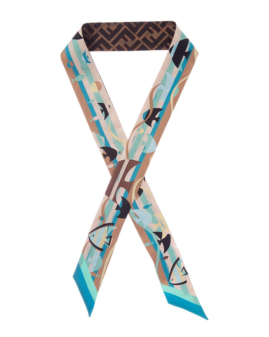 Fendi Silk Neck Bow In Multi