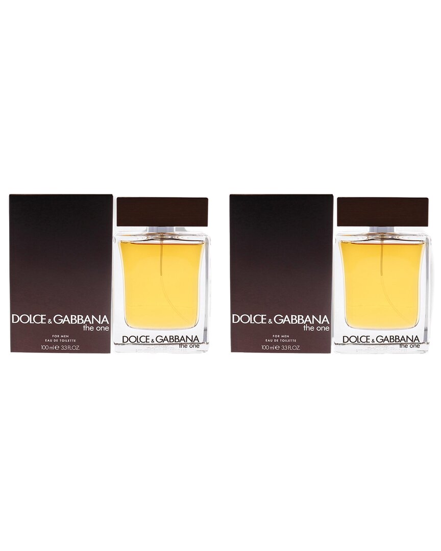 Dolce & Gabbana Men's 3.3oz The One Edt Pack Of 2 In White