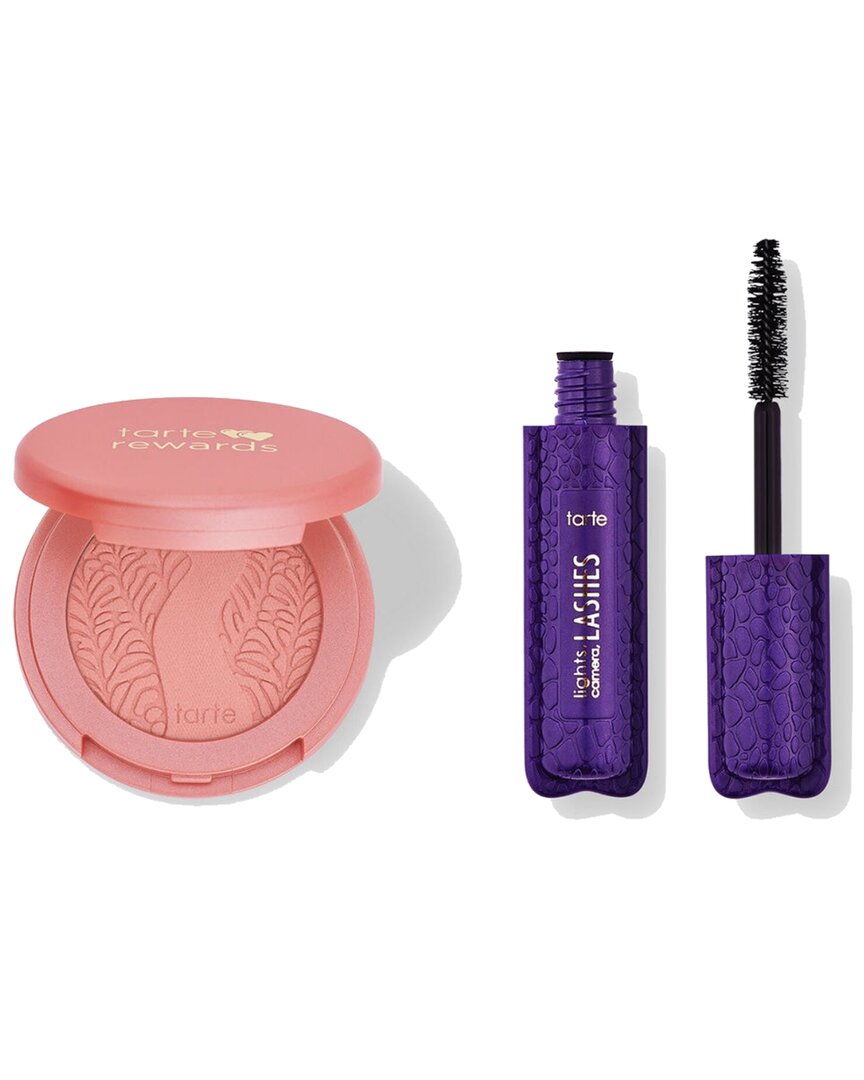 Tarte Cosmetics Birthday Set Lights Camera Lashes Mascara, Quirky Amazonian Clay Blush