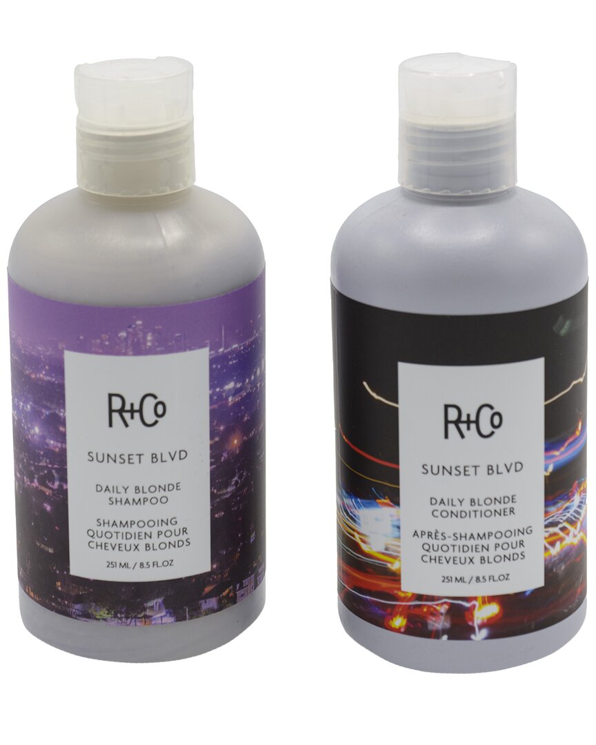 R + Co R+co Unisex 8.5,8.5oz Sunset Blvd Blonde Shampoo & Conditioner In White